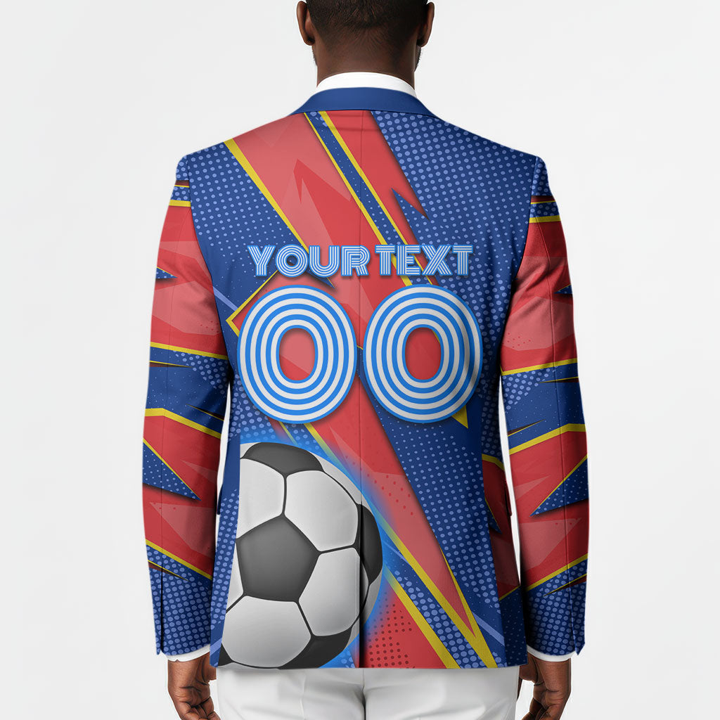 Personalized DR Congo Football Leopard GOAL Blazer Congolese Football Champion - Dynamic Halftone Soccer Style