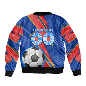 Personalized DR Congo Football Leopard GOAL Bomber Jacket Congolese Football Champion - Dynamic Halftone Soccer Style