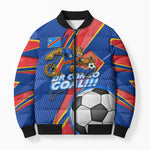 Personalized DR Congo Football Leopard GOAL Bomber Puffer Jacket Congolese Football Champion - Dynamic Halftone Soccer Style