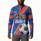 Personalized DR Congo Football Leopard GOAL Button Sweatshirt Congolese Football Champion - Dynamic Halftone Soccer Style