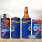Personalized DR Congo Football Leopard GOAL 4 in 1 Can Cooler Tumbler Congolese Football Champion - Dynamic Halftone Soccer Style