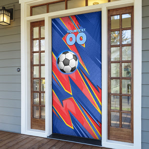 Personalized DR Congo Football Leopard GOAL Door Cover Congolese Football Champion - Dynamic Halftone Soccer Style