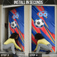 Personalized DR Congo Football Leopard GOAL Door Cover Congolese Football Champion - Dynamic Halftone Soccer Style