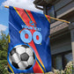 Personalized DR Congo Football Leopard GOAL Garden Flag Congolese Football Champion - Dynamic Halftone Soccer Style