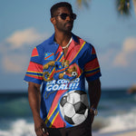 Personalized DR Congo Football Leopard GOAL Hawaiian Shirt Congolese Football Champion - Dynamic Halftone Soccer Style