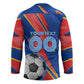 Personalized DR Congo Football Leopard GOAL Hockey Jersey Congolese Football Champion - Dynamic Halftone Soccer Style