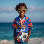 Personalized DR Congo Football Leopard GOAL Kid Hawaiian Shirt Congolese Football Champion - Dynamic Halftone Soccer Style