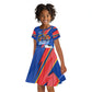 Personalized DR Congo Football Leopard GOAL Kid Short Sleeve Dress Congolese Football Champion - Dynamic Halftone Soccer Style