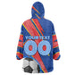 Personalized DR Congo Football Leopard GOAL Kid Wearable Blanket Hoodie Congolese Football Champion - Dynamic Halftone Soccer Style