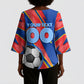 Personalized DR Congo Football Leopard GOAL Kimono Sleeve Blouse Congolese Football Champion - Dynamic Halftone Soccer Style