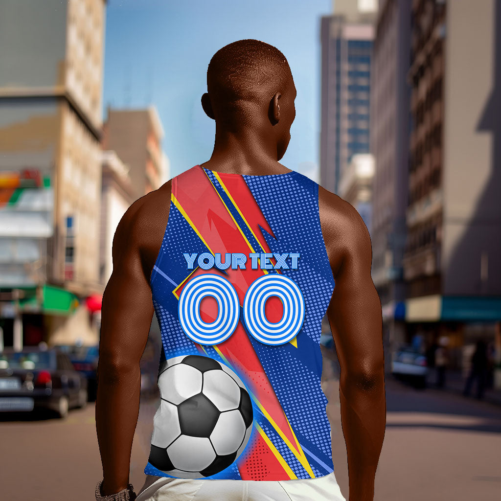 Personalized DR Congo Football Leopard GOAL Men Tank Top Congolese Football Champion - Dynamic Halftone Soccer Style