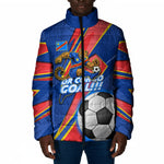 Personalized DR Congo Football Leopard GOAL Padded Jacket Congolese Football Champion - Dynamic Halftone Soccer Style