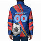 Personalized DR Congo Football Leopard GOAL Padded Jacket Congolese Football Champion - Dynamic Halftone Soccer Style