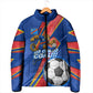 Personalized DR Congo Football Leopard GOAL Padded Jacket Congolese Football Champion - Dynamic Halftone Soccer Style
