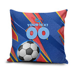Personalized DR Congo Football Leopard GOAL Pillow Cover Congolese Football Champion - Dynamic Halftone Soccer Style