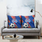 Personalized DR Congo Football Leopard GOAL Pillow Cover Congolese Football Champion - Dynamic Halftone Soccer Style