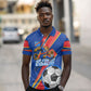 Personalized DR Congo Football Leopard GOAL Polo Shirt Congolese Football Champion - Dynamic Halftone Soccer Style