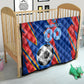 Personalized DR Congo Football Leopard GOAL Quilt Congolese Football Champion - Dynamic Halftone Soccer Style