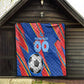 Personalized DR Congo Football Leopard GOAL Quilt Congolese Football Champion - Dynamic Halftone Soccer Style