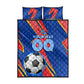 Personalized DR Congo Football Leopard GOAL Quilt Bed Set Congolese Football Champion - Dynamic Halftone Soccer Style