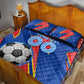 Personalized DR Congo Football Leopard GOAL Quilt Bed Set Congolese Football Champion - Dynamic Halftone Soccer Style