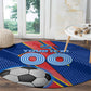 Personalized DR Congo Football Leopard GOAL Round Carpet Congolese Football Champion - Dynamic Halftone Soccer Style