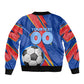 Personalized DR Congo Football Leopard GOAL Sleeve Zip Bomber Jacket Congolese Football Champion - Dynamic Halftone Soccer Style