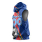 Personalized DR Congo Football Leopard GOAL Sleeveless Hoodie Congolese Football Champion - Dynamic Halftone Soccer Style