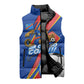 Personalized DR Congo Football Leopard GOAL Sleeveless Puffer Jacket Congolese Football Champion - Dynamic Halftone Soccer Style