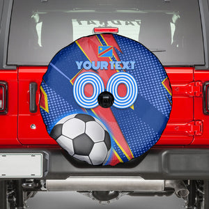 Personalized DR Congo Football Leopard GOAL Spare Tire Cover Congolese Football Champion - Dynamic Halftone Soccer Style