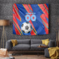 Personalized DR Congo Football Leopard GOAL Tapestry Congolese Football Champion - Dynamic Halftone Soccer Style