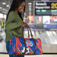 Personalized DR Congo Football Leopard GOAL Travel Bag Congolese Football Champion - Dynamic Halftone Soccer Style