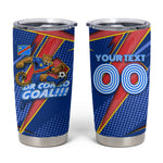 Personalized DR Congo Football Leopard GOAL Tumbler Cup Congolese Football Champion - Dynamic Halftone Soccer Style
