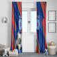 Personalized DR Congo Football Leopard GOAL Window Curtain Congolese Football Champion - Dynamic Halftone Soccer Style