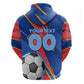 Personalized DR Congo Football Leopard GOAL Zip Hoodie Congolese Football Champion - Dynamic Halftone Soccer Style
