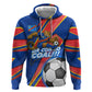 Personalized DR Congo Football Leopard GOAL Zip Hoodie Congolese Football Champion - Dynamic Halftone Soccer Style