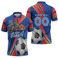 Personalized DR Congo Football Leopard GOAL Zipper Polo Shirt Congolese Football Champion - Dynamic Halftone Soccer Style