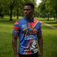 Personalized DR Congo Football Leopard GOAL Zipper Polo Shirt Congolese Football Champion - Dynamic Halftone Soccer Style