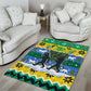 Gabon Christmas Area Rug Black Panthers Carrying Tree and Snowflake - African Pride