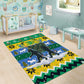 Gabon Christmas Area Rug Black Panthers Carrying Tree and Snowflake - African Pride