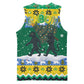 Gabon Christmas Basketball Jersey Black Panthers Carrying Tree and Snowflake - African Pride