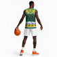 Gabon Christmas Basketball Jersey Black Panthers Carrying Tree and Snowflake - African Pride