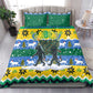 Gabon Christmas Bedding Set Black Panthers Carrying Tree and Snowflake - African Pride