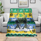 Gabon Christmas Blanket Black Panthers Carrying Tree and Snowflake - African Pride