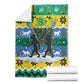 Gabon Christmas Blanket Black Panthers Carrying Tree and Snowflake - African Pride