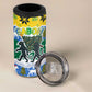 Gabon Christmas 4 in 1 Can Cooler Tumbler Black Panthers Carrying Tree and Snowflake - African Pride