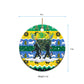 Gabon Christmas Ceramic Ornament Black Panthers Carrying Tree and Snowflake - African Pride