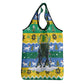 Gabon Christmas Grocery Bag Black Panthers Carrying Tree and Snowflake - African Pride