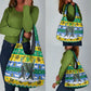 Gabon Christmas Grocery Bag Black Panthers Carrying Tree and Snowflake - African Pride