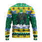 Gabon Christmas Ugly Christmas Sweater Black Panthers Carrying Tree and Snowflake - African Pride